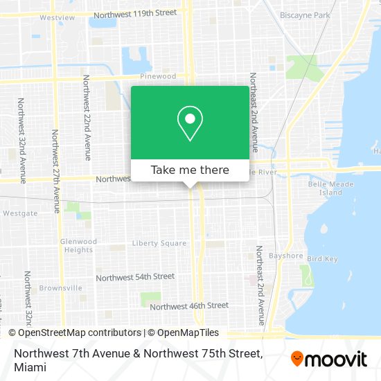 Northwest 7th Avenue & Northwest 75th Street map