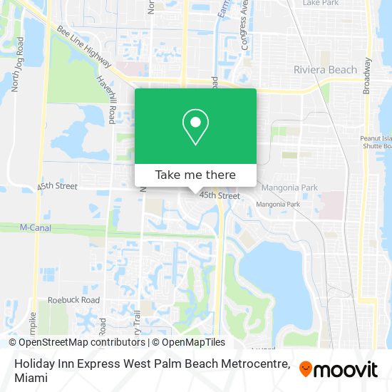 Mapa de Holiday Inn Express West Palm Beach Metrocentre