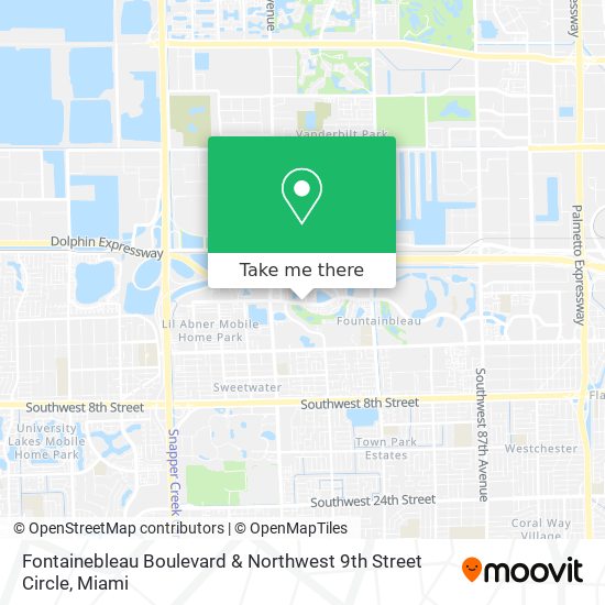 Fontainebleau Boulevard & Northwest 9th Street Circle map