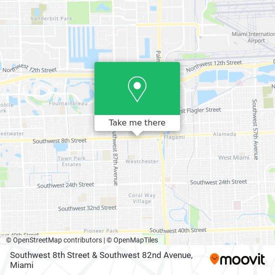 Southwest 8th Street & Southwest 82nd Avenue map