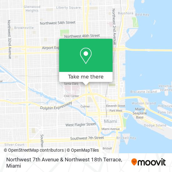 Northwest 7th Avenue & Northwest 18th Terrace map