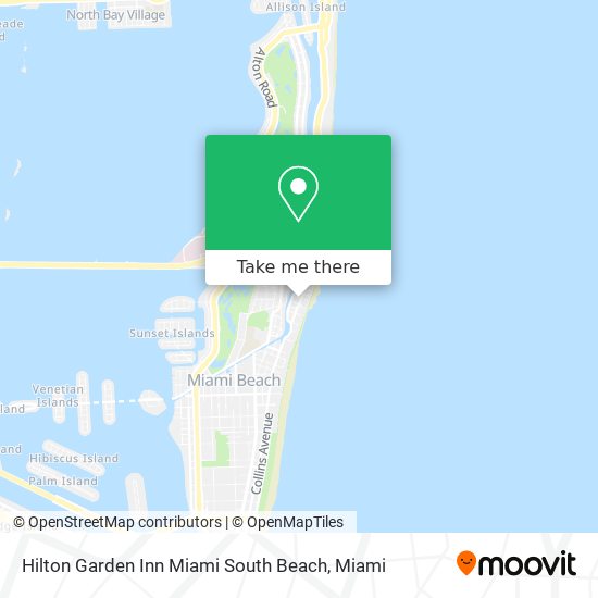 Mapa de Hilton Garden Inn Miami South Beach