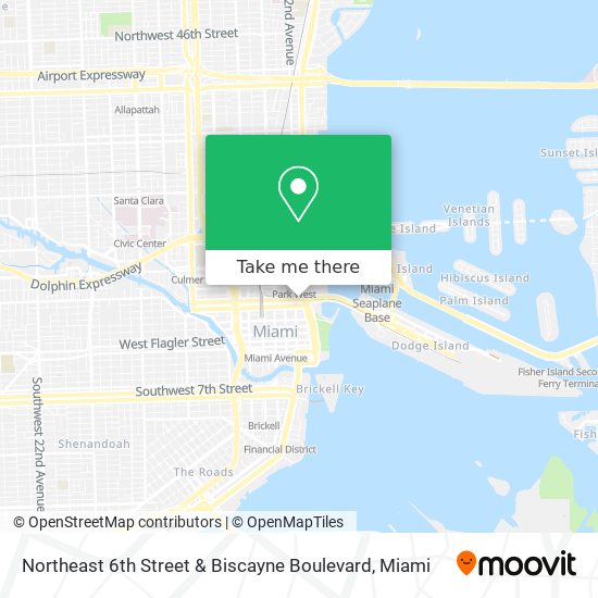 Mapa de Northeast 6th Street & Biscayne Boulevard