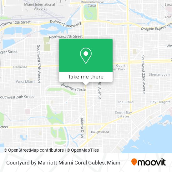 Courtyard by Marriott Miami Coral Gables map