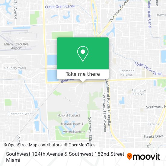 Mapa de Southwest 124th Avenue & Southwest 152nd Street