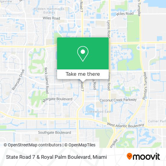 Mapa de State Road 7 & Royal Palm Boulevard