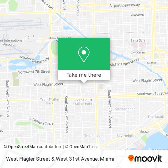 West Flagler Street & West 31st Avenue map