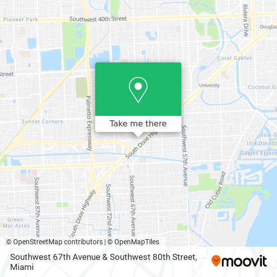 Southwest 67th Avenue & Southwest 80th Street map