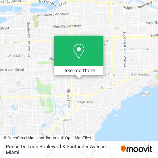 Mapa de Ponce De Leon Boulevard & Santander Avenue