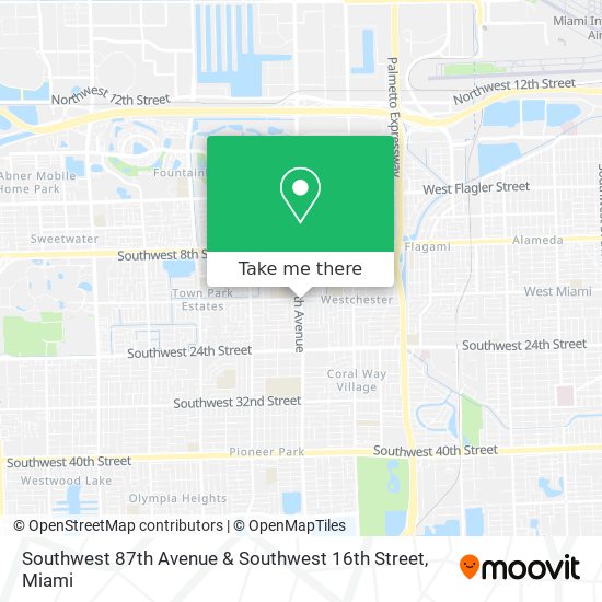 Southwest 87th Avenue & Southwest 16th Street map