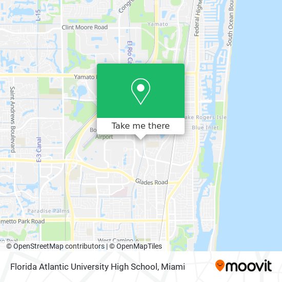 Florida Atlantic University High School map