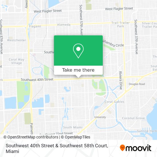 Mapa de Southwest 40th Street & Southwest 58th Court