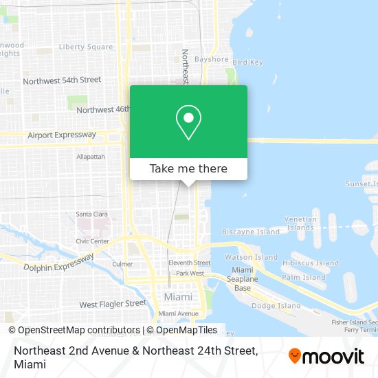 Mapa de Northeast 2nd Avenue & Northeast 24th Street