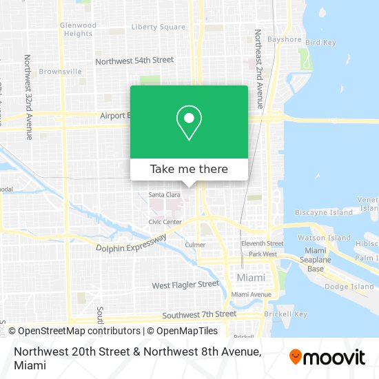 Northwest 20th Street & Northwest 8th Avenue map