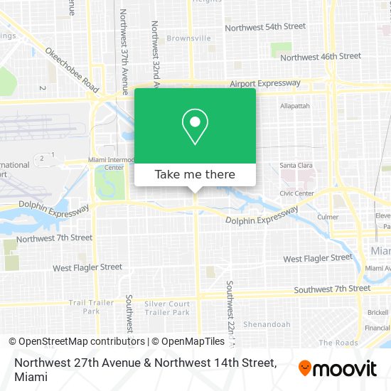 Northwest 27th Avenue & Northwest 14th Street map