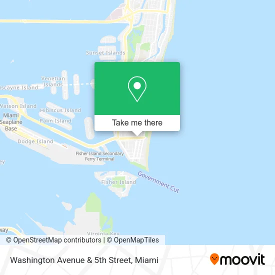 Washington Avenue & 5th Street map