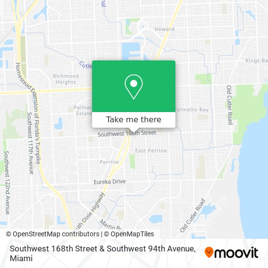 Mapa de Southwest 168th Street & Southwest 94th Avenue