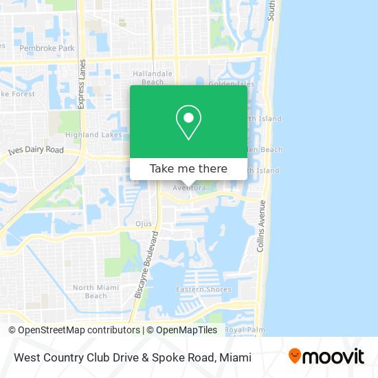 West Country Club Drive & Spoke Road map