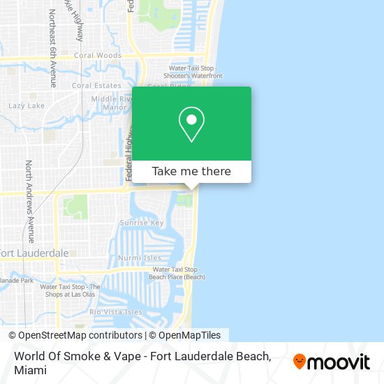 World Of Smoke & Vape - Fort Lauderdale Beach map
