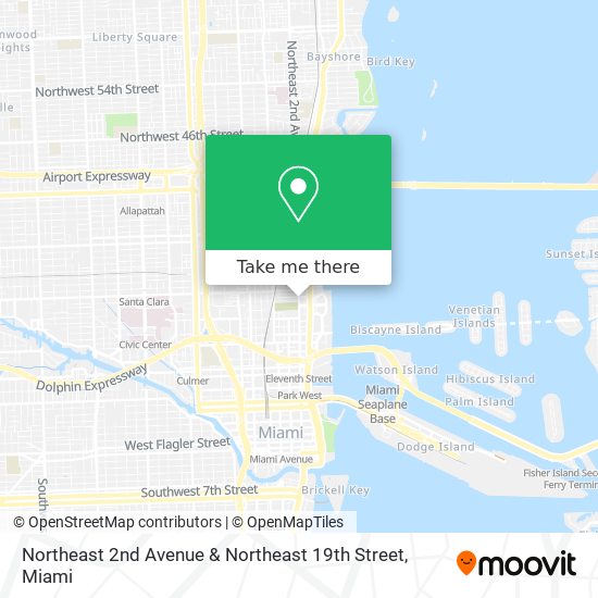 Mapa de Northeast 2nd Avenue & Northeast 19th Street