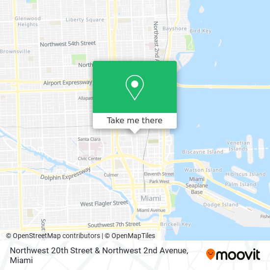Mapa de Northwest 20th Street & Northwest 2nd Avenue