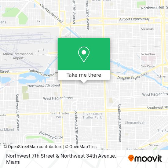 Northwest 7th Street & Northwest 34th Avenue map