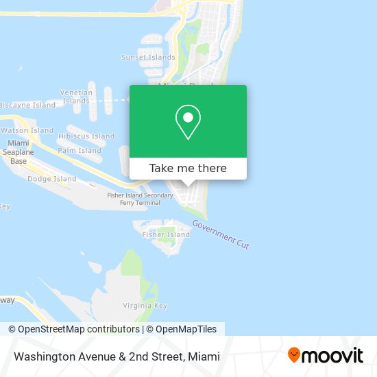 Washington Avenue & 2nd Street map
