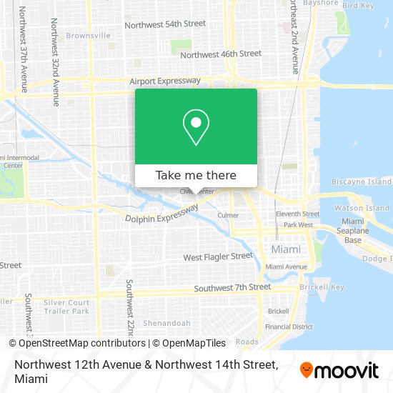 Mapa de Northwest 12th Avenue & Northwest 14th Street