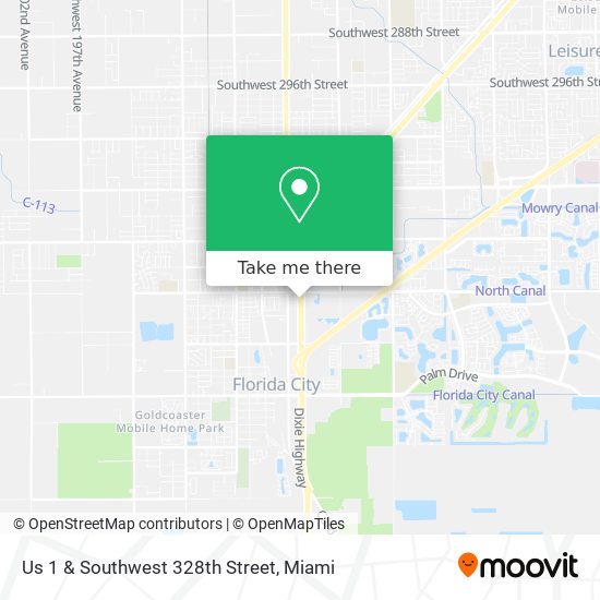 Us 1 & Southwest 328th Street map