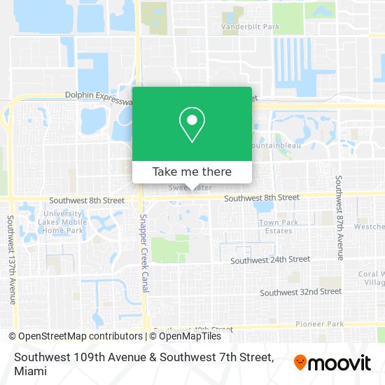 Southwest 109th Avenue & Southwest 7th Street map