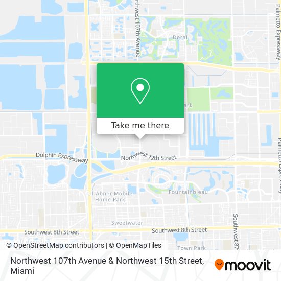 Northwest 107th Avenue & Northwest 15th Street map