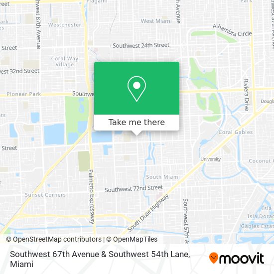 Southwest 67th Avenue & Southwest 54th Lane map