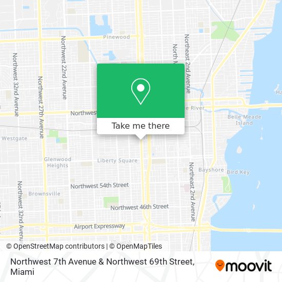Northwest 7th Avenue & Northwest 69th Street map