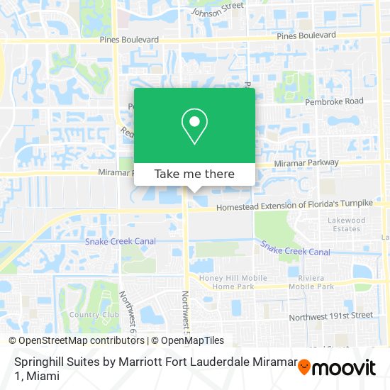 Mapa de Springhill Suites by Marriott Fort Lauderdale Miramar 1