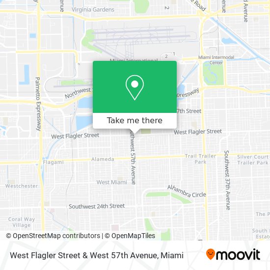 West Flagler Street & West 57th Avenue map