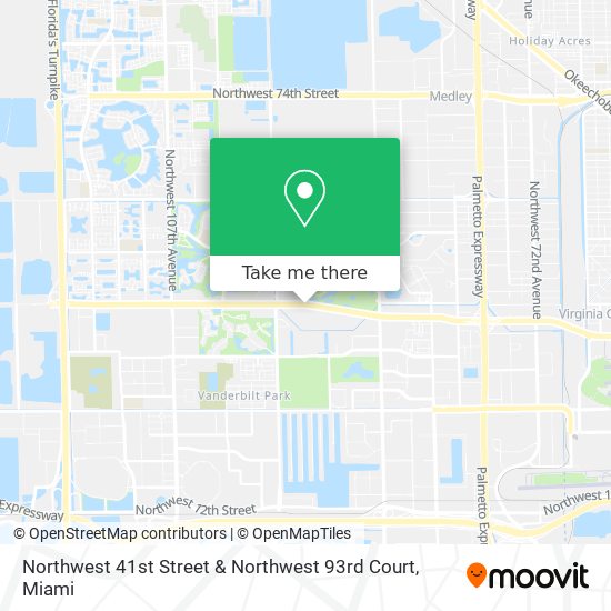 Northwest 41st Street & Northwest 93rd Court map