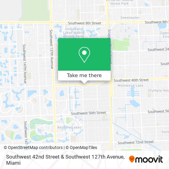 Mapa de Southwest 42nd Street & Southwest 127th Avenue