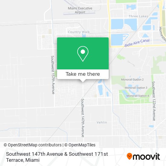 Southwest 147th Avenue & Southwest 171st Terrace map