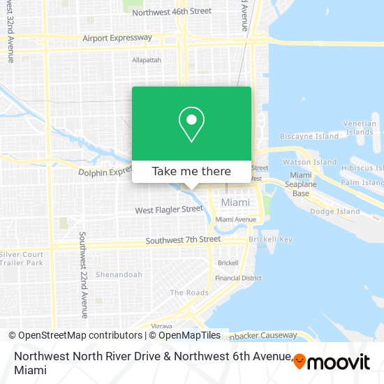 Mapa de Northwest North River Drive & Northwest 6th Avenue