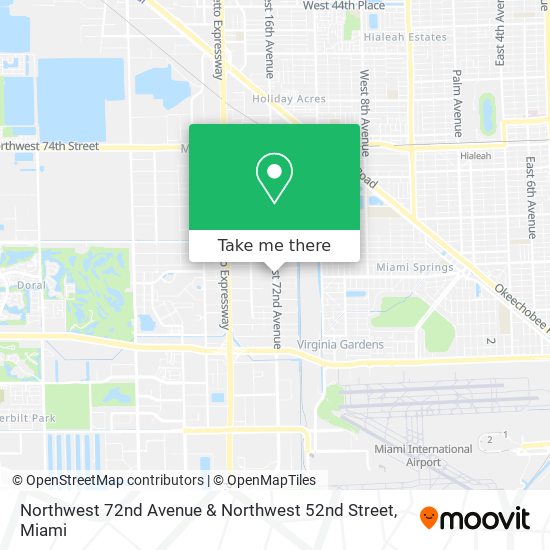 Mapa de Northwest 72nd Avenue & Northwest 52nd Street