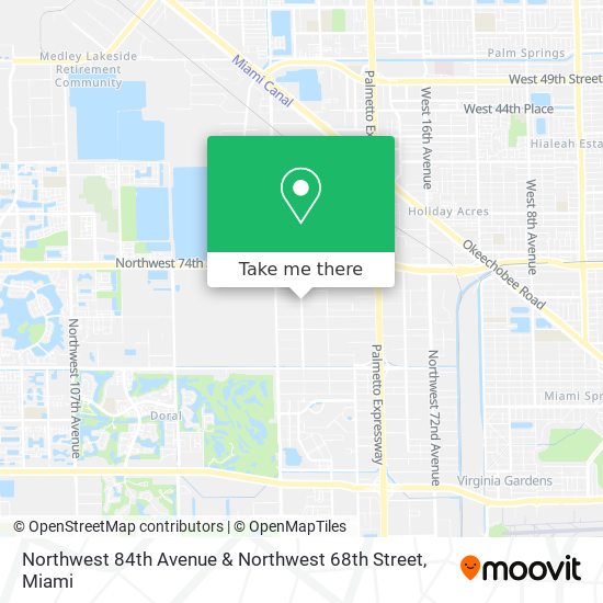 Northwest 84th Avenue & Northwest 68th Street map