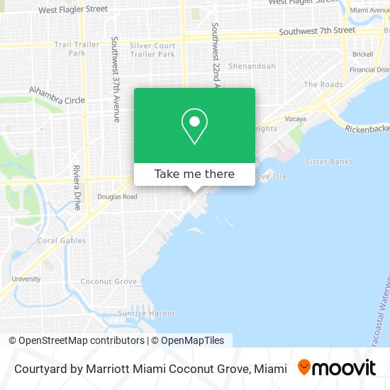 Courtyard by Marriott Miami Coconut Grove map