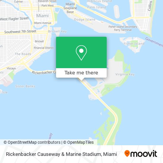 Mapa de Rickenbacker Causeway & Marine Stadium