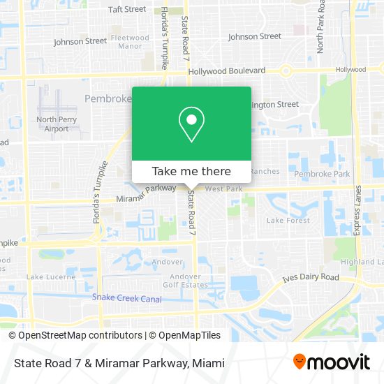 State Road 7 & Miramar Parkway map