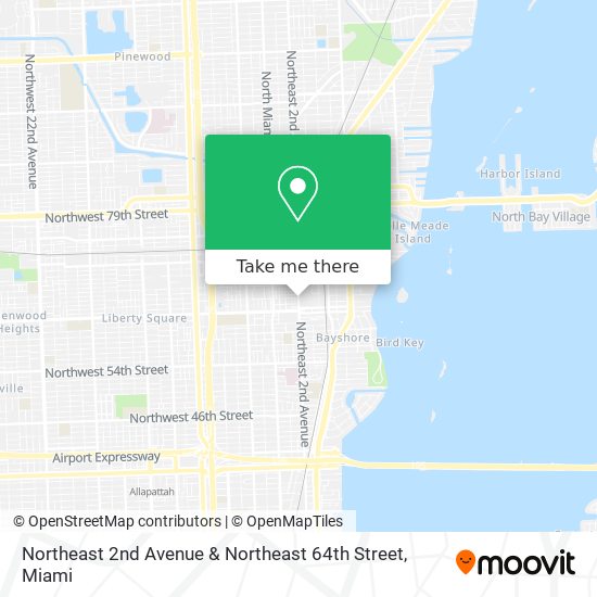 Mapa de Northeast 2nd Avenue & Northeast 64th Street