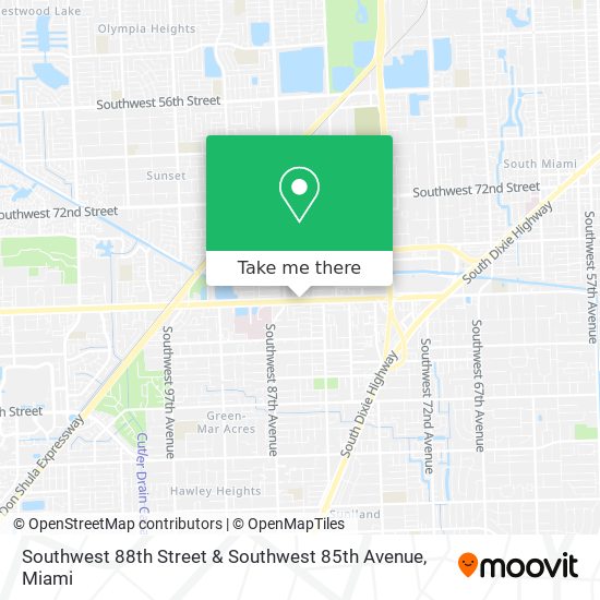 Southwest 88th Street & Southwest 85th Avenue map