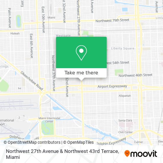 Northwest 27th Avenue & Northwest 43rd Terrace map