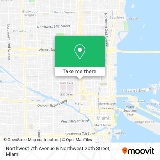 Northwest 7th Avenue & Northwest 20th Street map