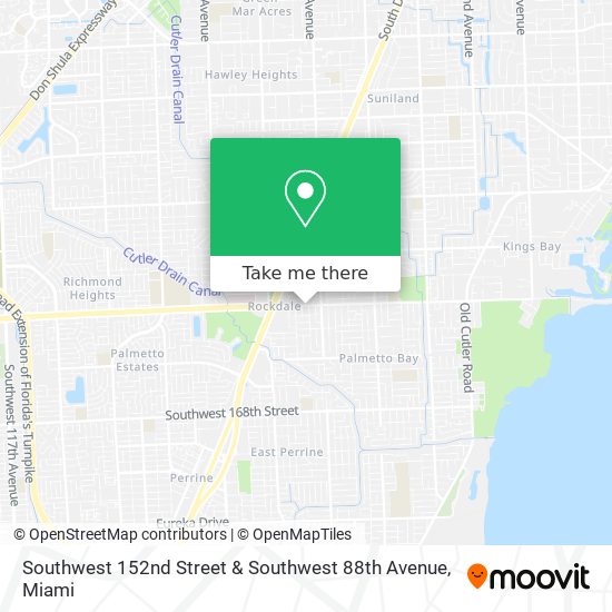 Southwest 152nd Street & Southwest 88th Avenue map