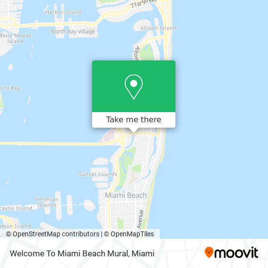 Welcome To Miami Beach Mural map